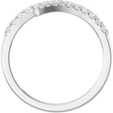 Sterling Silver 1/5 CTW Lab-Grown Diamond Bypass Ring