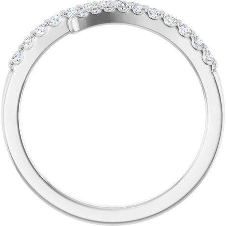 Sterling Silver 1/5 CTW Lab-Grown Diamond Bypass Ring