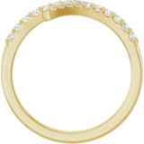 14K Yellow Gold 1/5 CTW Lab-Grown Diamond Bypass Ring