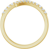 14K Yellow Gold 1/5 CTW Lab-Grown Diamond Bypass Ring
