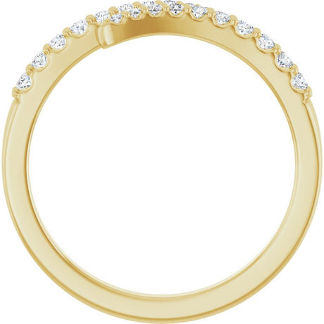 14K Yellow Gold 1/5 CTW Lab-Grown Diamond Bypass Ring