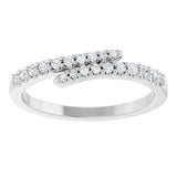 Sterling Silver 1/5 CTW Lab-Grown Diamond Bypass Ring