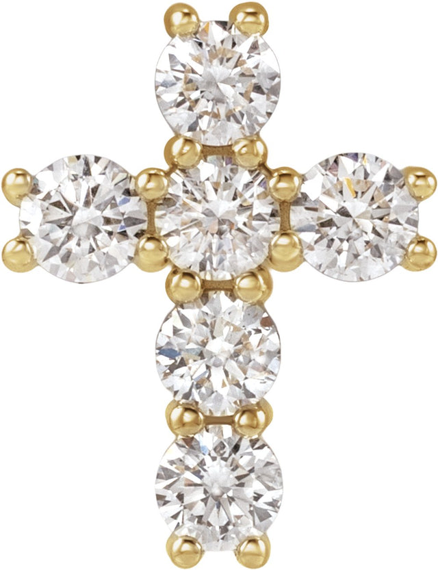 14K Yellow 1/2 CTW Lab-Grown Diamond Pendant