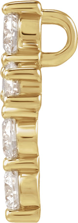 14K Yellow 1/2 CTW Lab-Grown Diamond Pendant