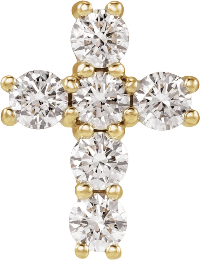 14K Yellow 3/4 CTW Lab-Grown Diamond Pendant