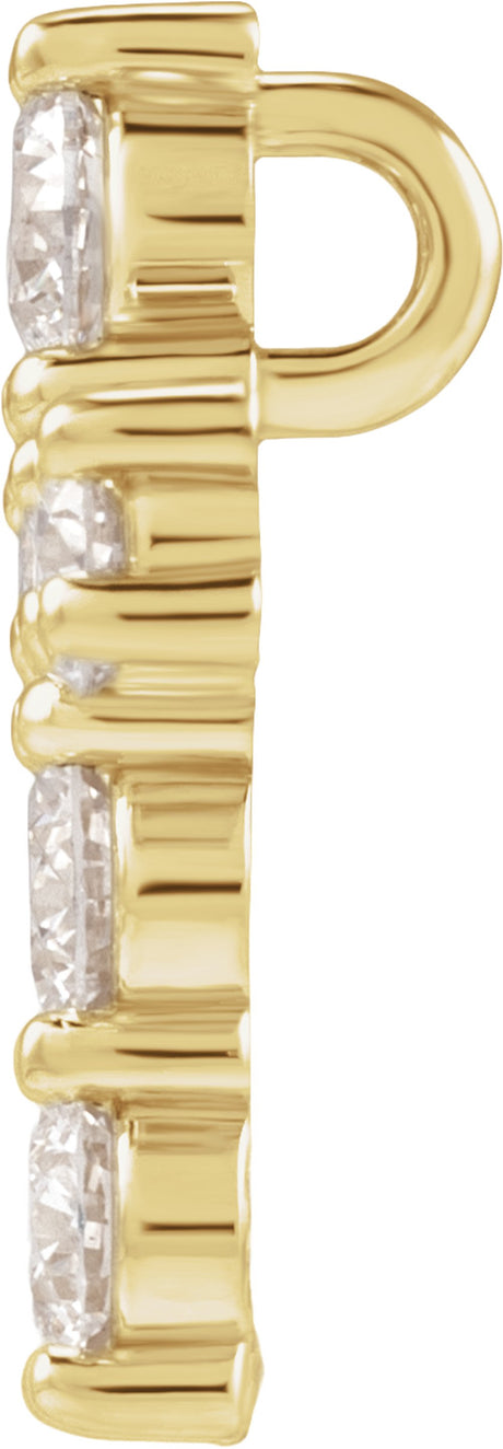 14K Yellow 3/4 CTW Lab-Grown Diamond Pendant