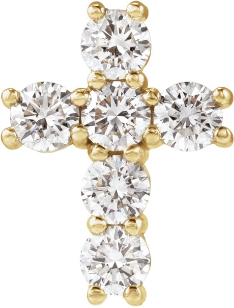14K Yellow 9/10 CTW Lab-Grown Diamond Pendant