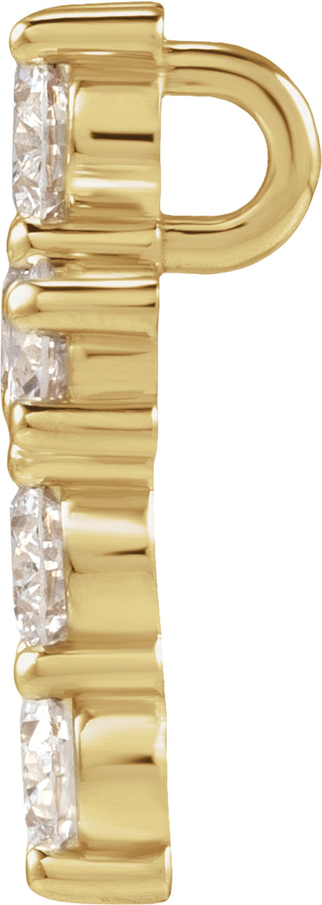 14K Yellow Gold 9/10 CTW Lab-Grown Diamond Pendant