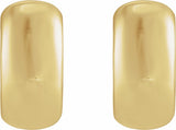 14K Yellow Gold Hinged 15 mm Hoop Earrings