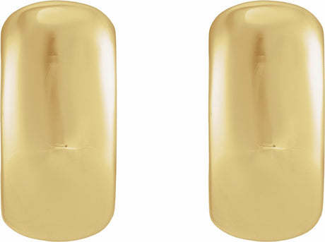 14K Yellow Gold Hinged 15 mm Hoop Earrings