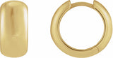 14K Yellow Gold Hinged 15 mm Hoop Earrings