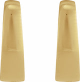 14K Yellow Gold Hinged  15 mm Hoop Earring