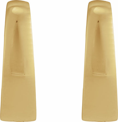 14K Yellow Gold Hinged  15 mm Hoop Earring