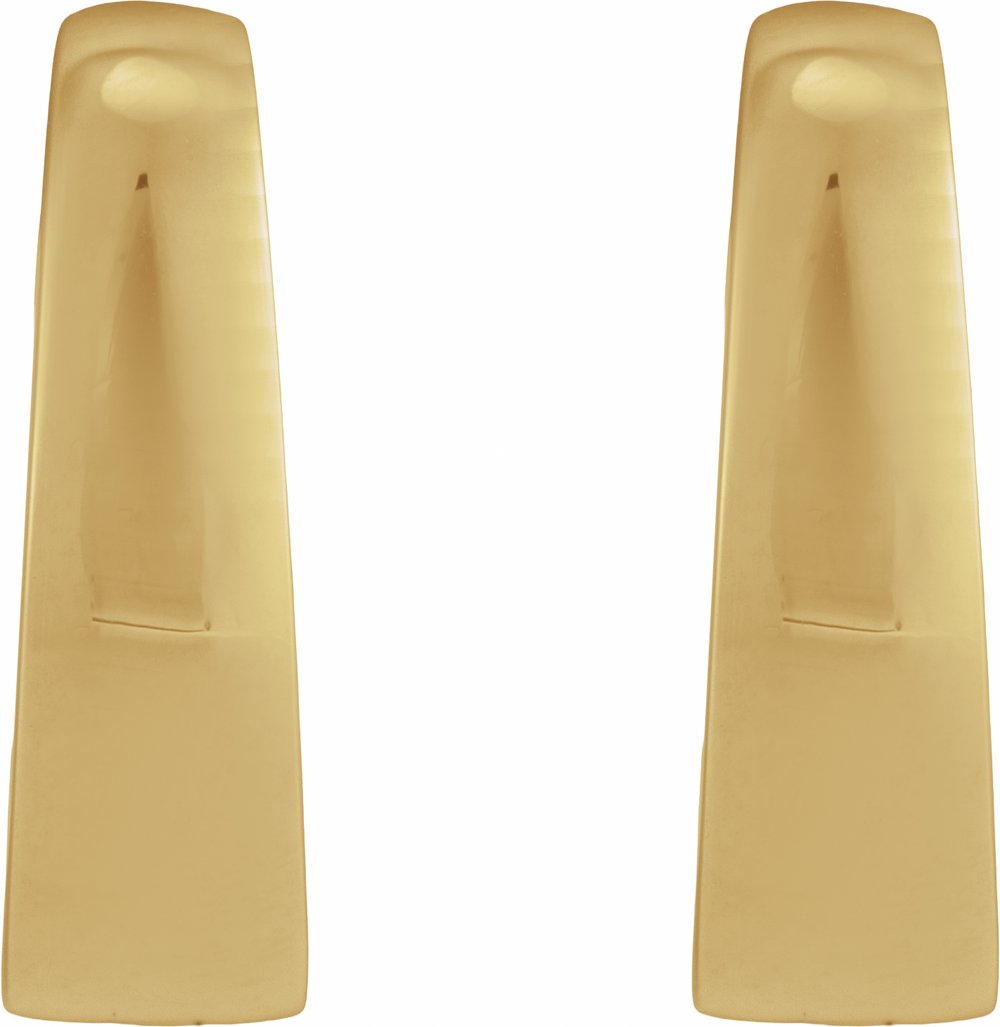 14K Yellow Gold Hinged  15 mm Hoop Earring