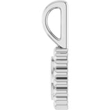 Sterling Silver Engravable Beaded Disc Charm/Pendant