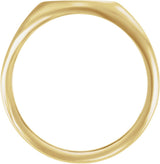 14K Yellow Gold 10x7 mm Oval Signet Ring