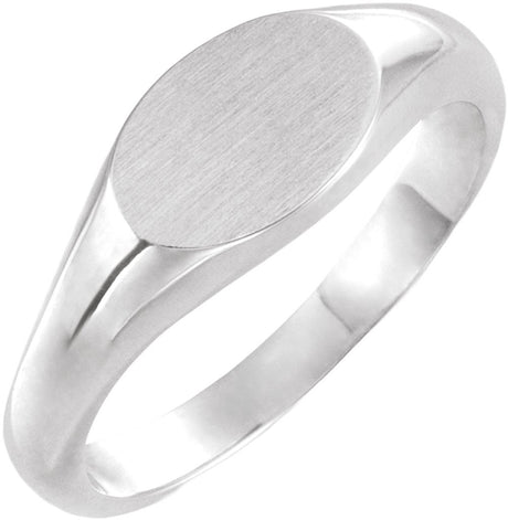 Sterling Silver 10x7 mm Oval Signet Ring