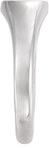 Sterling Silver 10x7 mm Oval Signet Ring