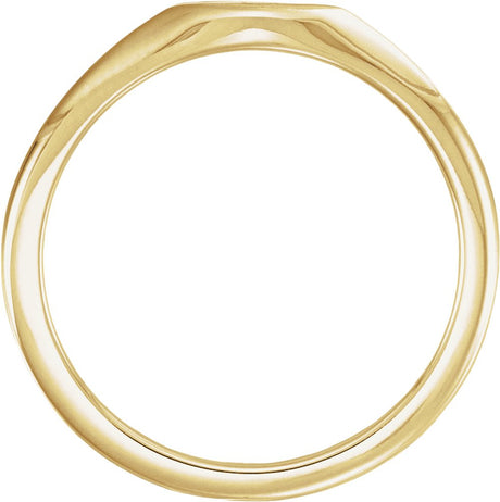 14K Yellow Gold Oval Signet Ring