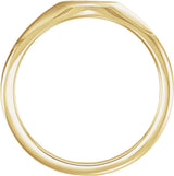 14K Yellow Gold Oval Signet Ring