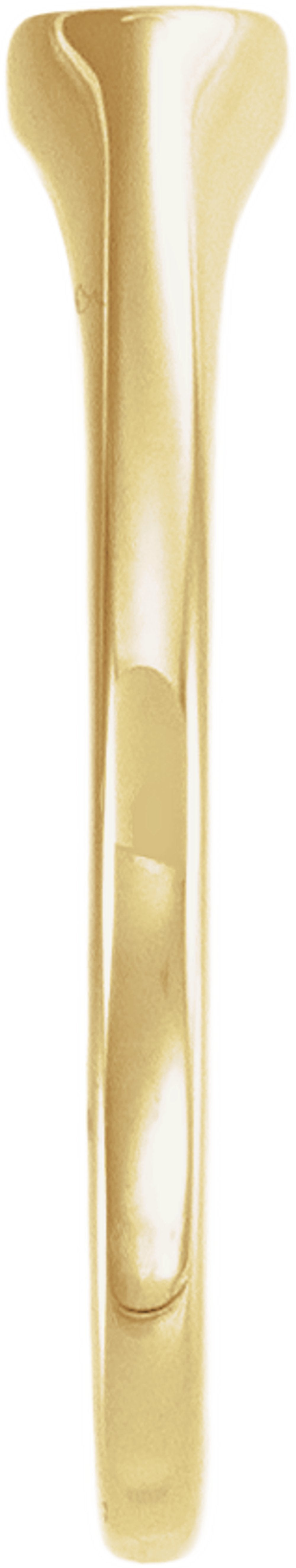 14K Yellow Gold Oval Signet Ring