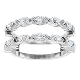 14K White Gold 7/8 CTW Lab-Grown Diamond Ring Guard
