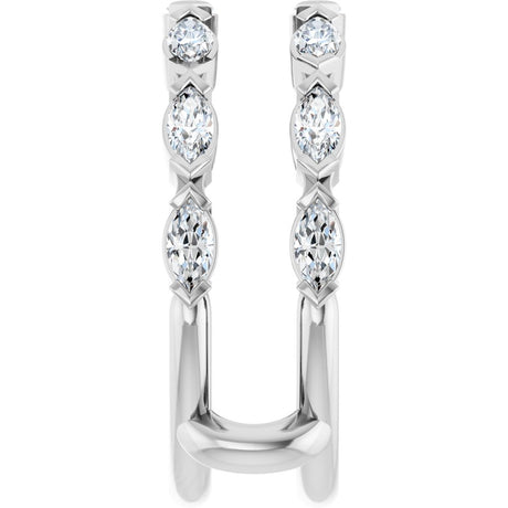 14K White Gold 7/8 CTW Lab-Grown Diamond Ring Guard