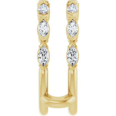 14K Yellow Gold 7/8 CTW Lab-Grown Diamond Ring Guard