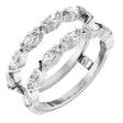 14K White Gold 7/8 CTW Lab-Grown Diamond Ring Guard