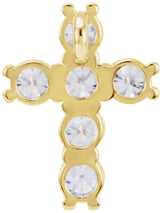 14K Yellow Gold 1/2 CTW Natural Diamond Cross Pendant