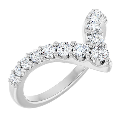 14K White Gold 1/4 CTW Lab-Grown Diamond Contour Band