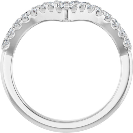 14K White Gold 1/4 CTW Lab-Grown Diamond Contour Band