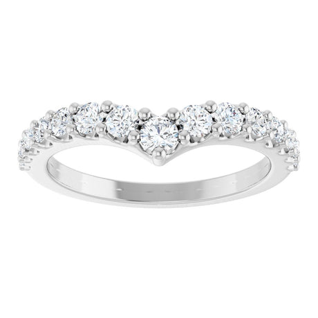 14K White Gold 1/2 CTW Lab-Grown Diamond Contour Band