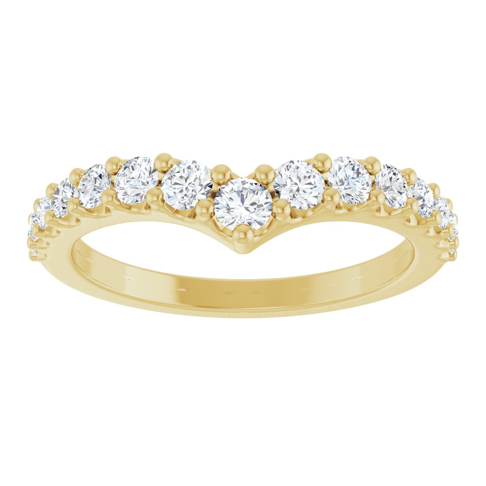 14K Yellow Gold 1/2 CTW Lab-Grown Diamond Contour Band