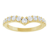 14K Yellow Gold 1/2 CTW Lab-Grown Diamond Contour Band