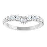 14K White Gold 1/2 CTW Lab-Grown Diamond Contour Band