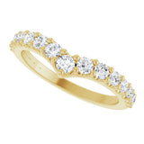 14K Yellow Gold 1/2 CTW Lab-Grown Diamond Contour Band