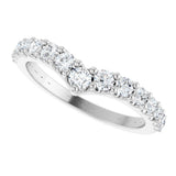 14K White Gold 1/2 CTW Lab-Grown Diamond Contour Band