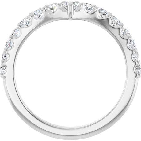 14K White Gold 1/2 CTW Lab-Grown Diamond Contour Band