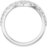 14K White Gold 1/2 CTW Lab-Grown Diamond Contour Band