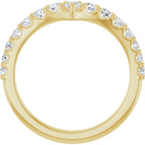 14K Yellow Gold 1/2 CTW Lab-Grown Diamond Contour Band