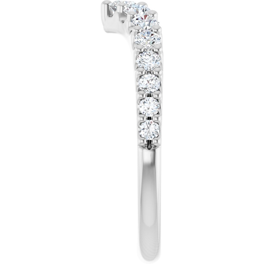 14K White Gold 1/2 CTW Lab-Grown Diamond Contour Band