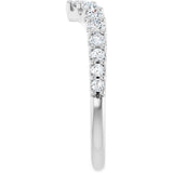 14K White Gold 1/2 CTW Lab-Grown Diamond Contour Band