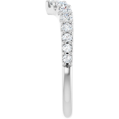 14K White Gold 1/2 CTW Lab-Grown Diamond Contour Band