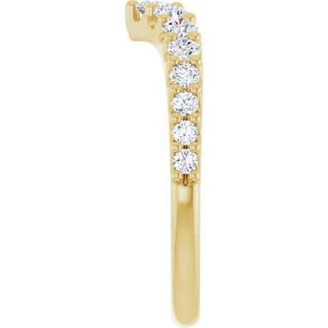 14K Yellow Gold 1/2 CTW Lab-Grown Diamond Contour Band
