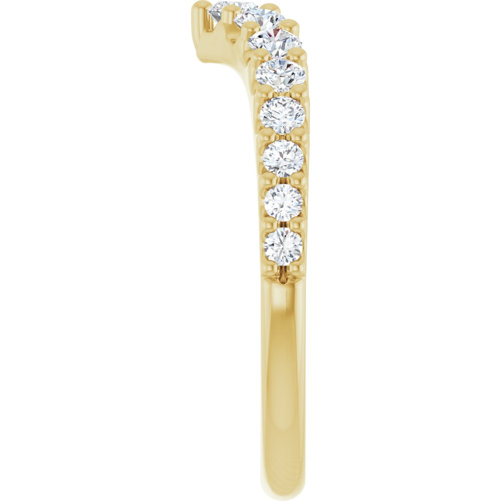 14K Yellow Gold 1/2 CTW Lab-Grown Diamond Contour Band
