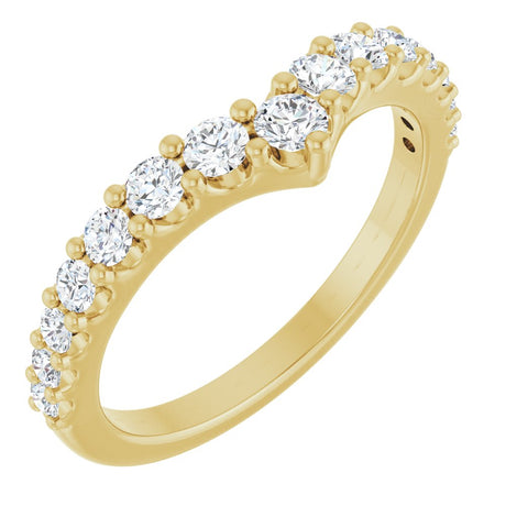 14K Yellow Gold 1/2 CTW Lab-Grown Diamond Contour Band