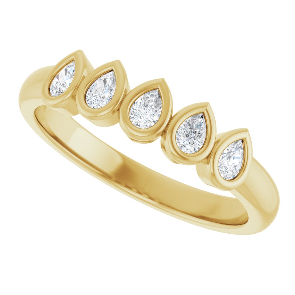 14K Yellow Gold 3/8 CTW Lab-Grown Diamond Anniversary Band