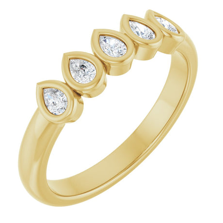 14K Yellow Gold 3/8 CTW Lab-Grown Diamond Anniversary Band