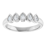 14K White Gold 3/8 CTW Lab-Grown Diamond Anniversary Band